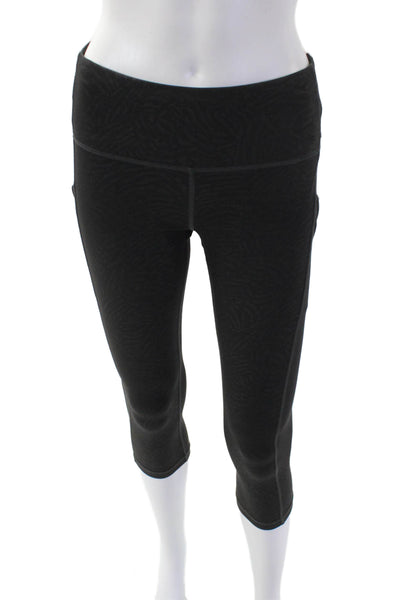 Athleta Women's Midrise Fitted Athletic Workout Cropped Legging Black Size M