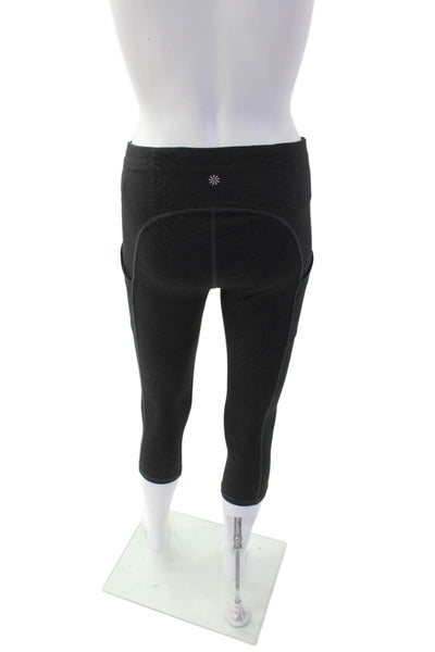 Athleta Women's Midrise Fitted Athletic Workout Cropped Legging Black Size M