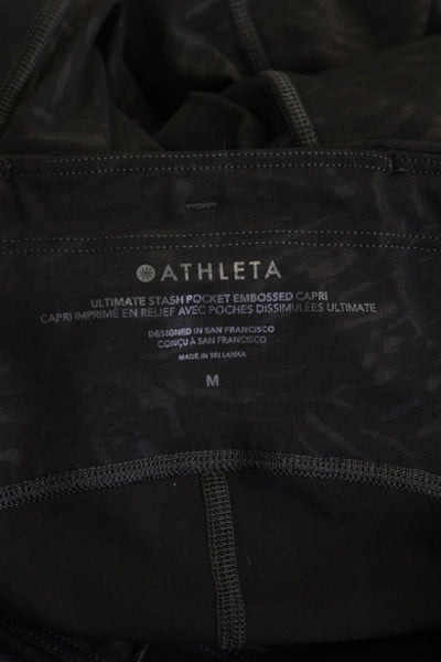 Athleta Women's Midrise Fitted Athletic Workout Cropped Legging Black Size M