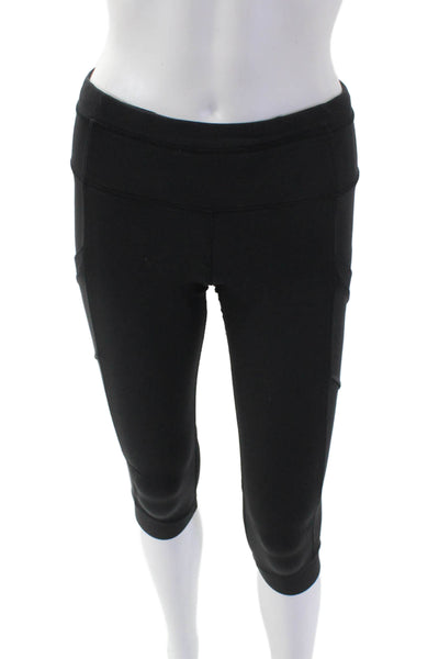Lululemon Womem's Midrise Pocket Fitted Workout Cropped Legging Black Size 6