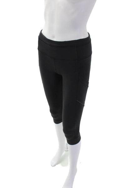 Lululemon Womem's Midrise Pocket Fitted Workout Cropped Legging Black Size 6