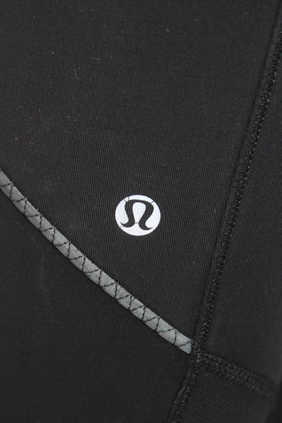 Lululemon Womem's Midrise Pocket Fitted Workout Cropped Legging Black Size 6
