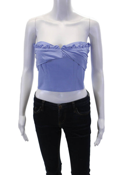 Kika Vargas Womens Faith Top - Light Blue Size L
