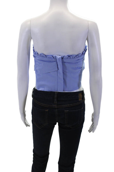 Kika Vargas Womens Faith Top - Light Blue Size L
