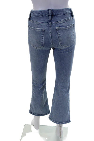 Frame Womens Cotton Zip Button Boot Cut Leg Denim Jeans Blue Size 01