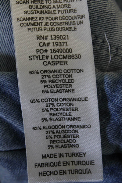 Frame Womens Cotton Zip Button Boot Cut Leg Denim Jeans Blue Size 01