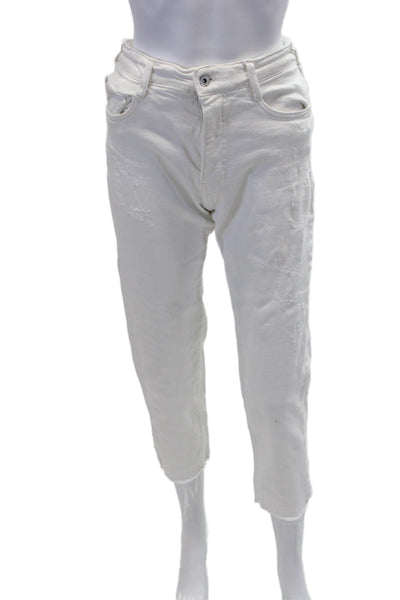 Pilcro and the Letterpress Anthropologie Womens Cotton Skinny Leg White Size EUR