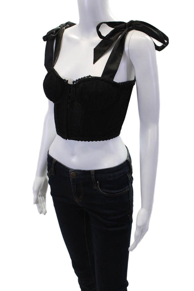 Night Night by Jonathan Simkhai Womens Naomi Lace Bustier - Black Size XL