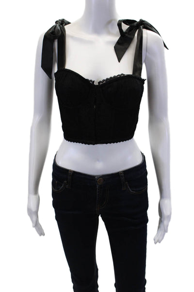 Night Night by Jonathan Simkhai Womens Naomi Lace Bustier - Black Size XS