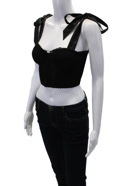 Night Night by Jonathan Simkhai Womens Naomi Lace Bustier - Black Size XS