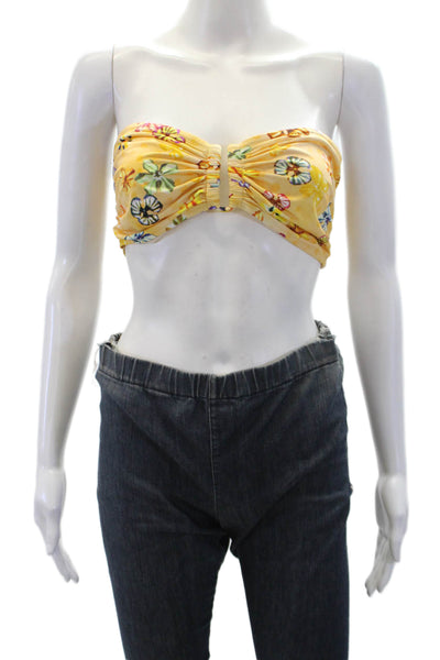 Ulla Johnson Womens Santorini Bikini Top - Daffodil Size XL