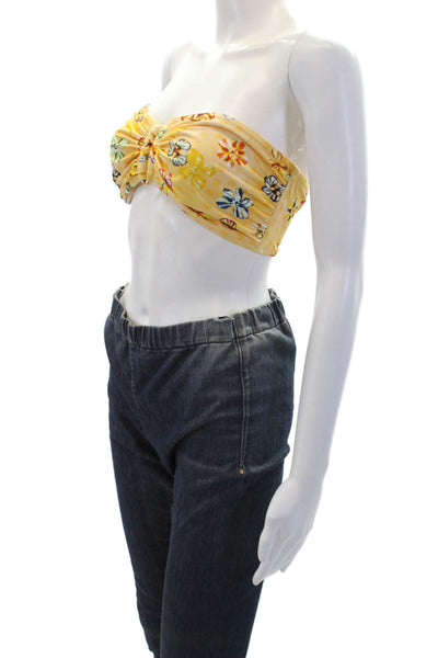 Ulla Johnson Womens Santorini Bikini Top - Daffodil Size XL