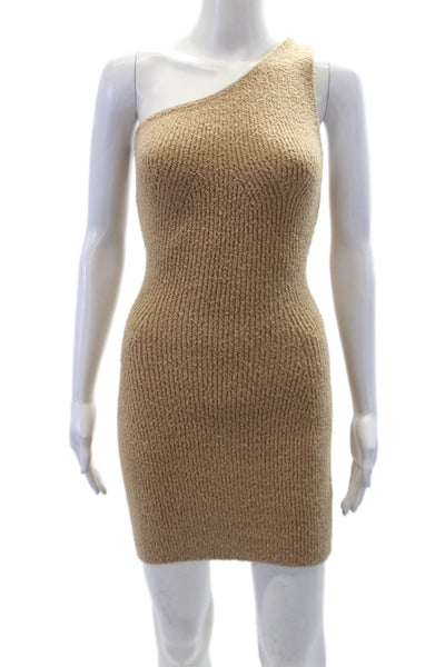 WARDROBE.NYC Womens HB Mini Dress - Beige Size S