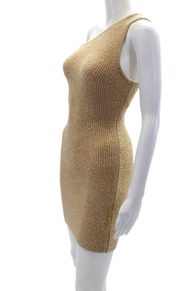 WARDROBE.NYC Womens HB Mini Dress - Beige Size S