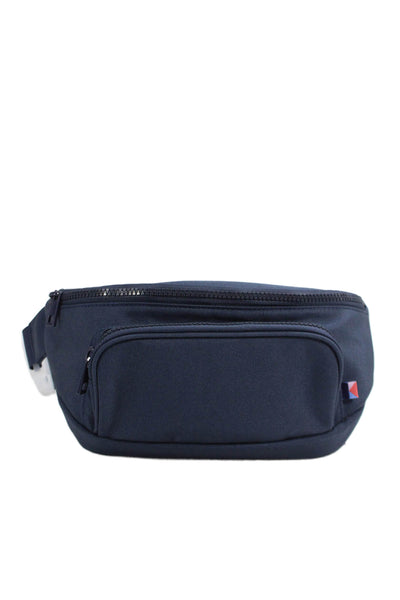 Kibou Womens Zipper Closure Adjustable Strap Belt Bag Navy Blue