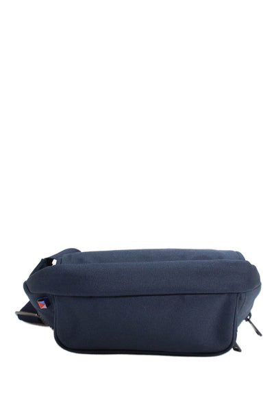 Kibou Womens Zipper Closure Adjustable Strap Belt Bag Navy Blue