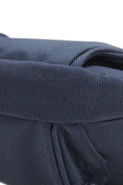 Kibou Womens Zipper Closure Adjustable Strap Belt Bag Navy Blue