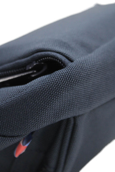 Kibou Womens Zipper Closure Adjustable Strap Belt Bag Navy Blue