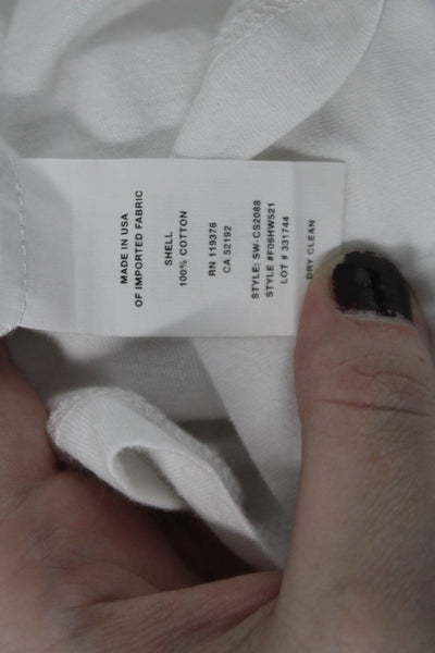 Helmut Lang Womens Cotton Short Sleeve Round Neck Basic T-Shirt White Size S