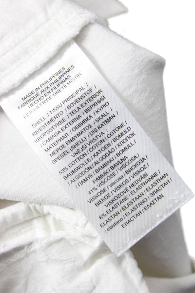 Lauren Ralph Lauren Womens Zipper Fly Mid Rise Bermuda Shorts White Size 10