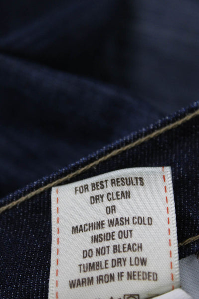 Dittos Womens Cotton Dark Wash Low-Rise Zippered Slim Jeans Blue Size 24