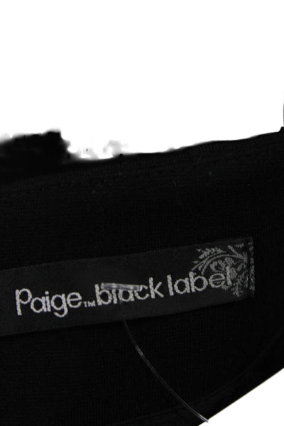 Paige Black Label Womens Zippered Pencil Knee Length Skirt Black Size 0