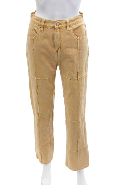 Pistola Womens Cotton Zip Lined Straight Leg Cargo Pants Orange Size EUR 25
