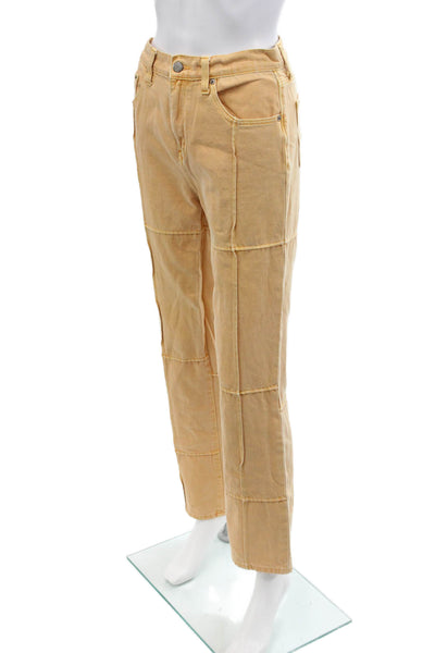 Pistola Womens Cotton Zip Lined Straight Leg Cargo Pants Orange Size EUR 25