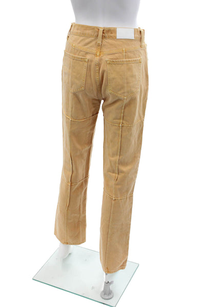 Pistola Womens Cotton Zip Lined Straight Leg Cargo Pants Orange Size EUR 25