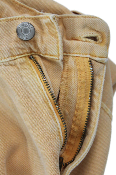 Pistola Womens Cotton Zip Lined Straight Leg Cargo Pants Orange Size EUR 25