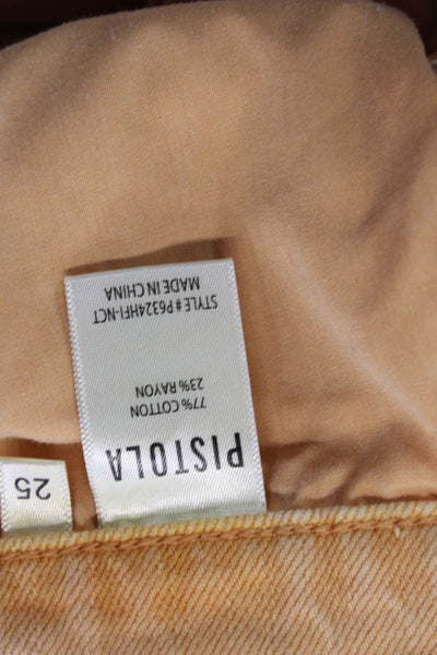 Pistola Womens Cotton Zip Lined Straight Leg Cargo Pants Orange Size EUR 25