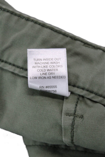 Pistola Womens Cotton Button Graphic Printed Pants Green Size EUR 24