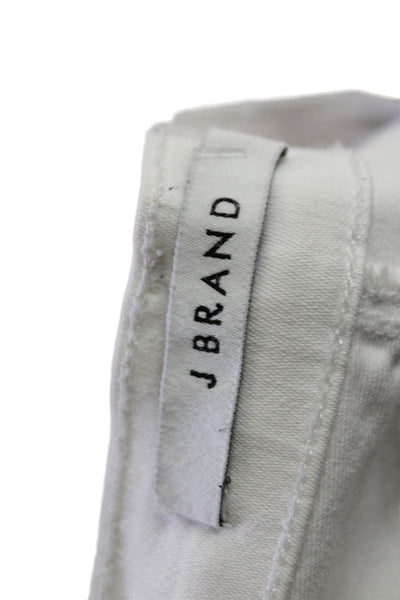 J Brand Womens Cotton Mid-Rise Zip Slim Skinny Denim Jeans White Size 25