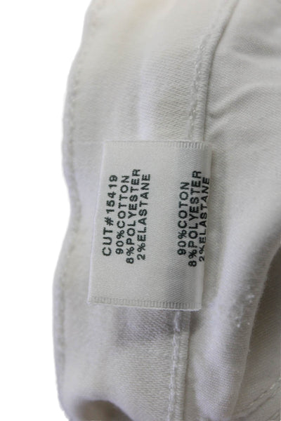 J Brand Womens Cotton Mid-Rise Zip Slim Skinny Denim Jeans White Size 25