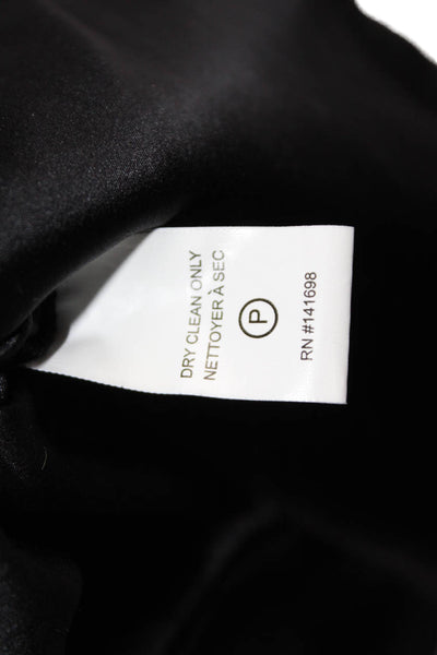 Ramy Brook Womens Silk Drawstring High-Waisted Straight Pants Black Size 6