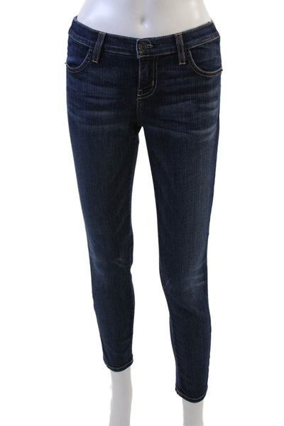 Current/Elliott Womens Cotton Stretch Skinny Straight Leg Jeans Blue Size 25