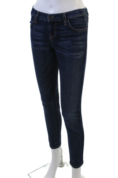Current/Elliott Womens Cotton Stretch Skinny Straight Leg Jeans Blue Size 25