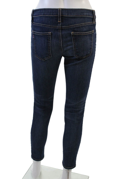 Current/Elliott Womens Cotton Stretch Skinny Straight Leg Jeans Blue Size 25
