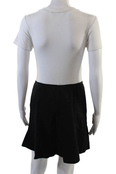 Intermix Womens Linen Blend Button Down Tank Top Skirt Set Black Size 0