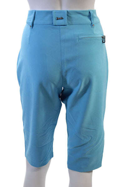Jamie Sadock Women's Button Closure Pockets Bermuda Shorts Blue Size 4