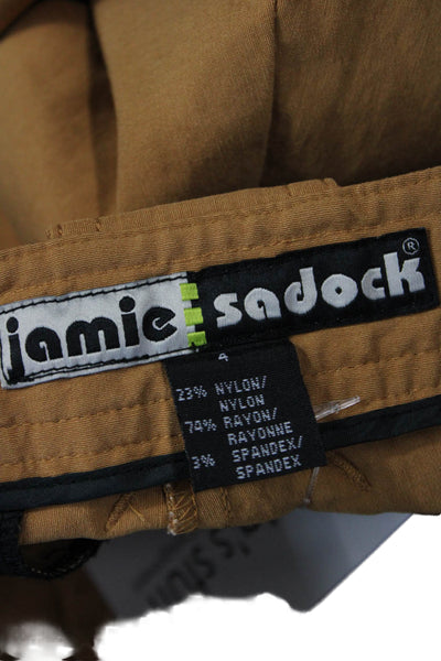 Jamie Sadock Women's Pockets Button Closure Bermuda Shorts Brown Size 4