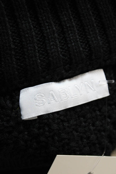 Sablyn Womens Braided Pullover - Black Size L