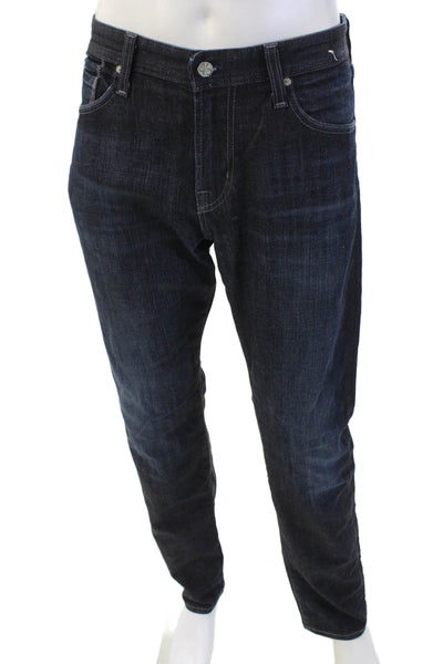 AG Adriano Goldschmied Mens Dark Wash Straight Leg Jeans Blue Size 33
