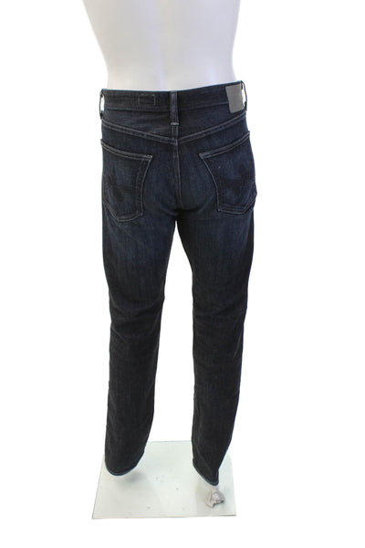 AG Adriano Goldschmied Mens Dark Wash Straight Leg Jeans Blue Size 33