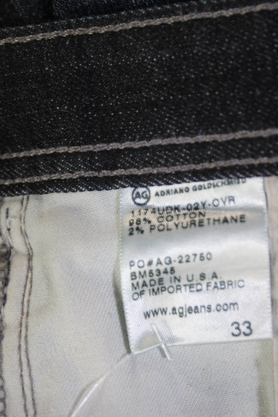 AG Adriano Goldschmied Mens Dark Wash Straight Leg Jeans Blue Size 33