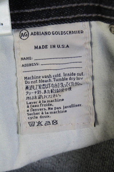 AG Adriano Goldschmied Mens Dark Wash Straight Leg Jeans Blue Size 33