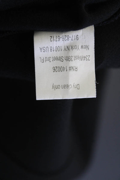 Parker Womens Sleeveless Zippered Round Neck A-Line Mini Dress Black Size 6