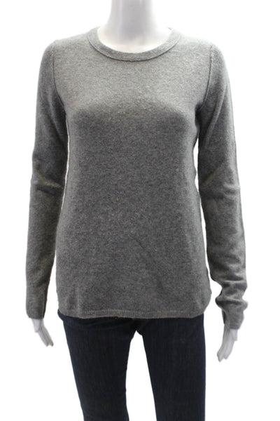 Fenn Wright Manson Womens Long Sleeve Scoop Neck Cashmere Sweater Gray Small