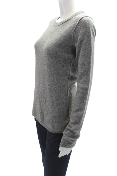 Fenn Wright Manson Womens Long Sleeve Scoop Neck Cashmere Sweater Gray Small
