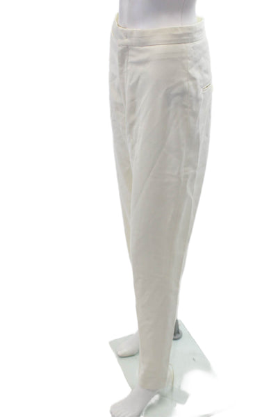 Isabel Marant Women's Hook Flat Front Straight Leg Dress Pants Beige Size 38